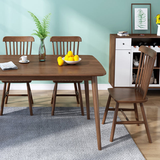 Contemporary Rectangle Solid Wood Table Standard Height Table Dining Table with 4 Legs Clearhalo ' dining_table' 'Dining Tables & Seating' 'Dining Tables' 'furn' 'furn_dining_table' 'Furniture' 'furniture_dining_table' 'Kitchen & Dining Furniture' 'kitchen&dining_furn' 'kitchen' 'kitchen_dining_table' 4680350