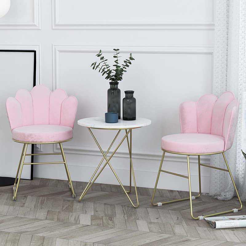 Scandinavian Upholstered Armless Dining Chairs Solid Back Chairs Clearhalo ' kitchen&dining_furn' 'Dining Chairs' 'Dining Tables & Seating' 'dining_chair' 'furn' 'furn_dining_chair' 'Furniture' 'furniture_dining_chair' 'Kitchen & Dining Furniture' 'kitchen' 4680360