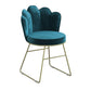 Scandinavian Upholstered Armless Dining Chairs Solid Back Chairs Peacock Blue 1 Piece Clearhalo ' kitchen&dining_furn' 'Dining Chairs' 'Dining Tables & Seating' 'dining_chair' 'furn' 'furn_dining_chair' 'Furniture' 'furniture_dining_chair' 'Kitchen & Dining Furniture' 'kitchen' 4680361