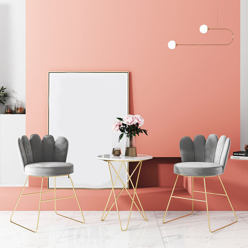 Scandinavian Upholstered Armless Dining Chairs Solid Back Chairs Clearhalo ' kitchen&dining_furn' 'Dining Chairs' 'Dining Tables & Seating' 'dining_chair' 'furn' 'furn_dining_chair' 'Furniture' 'furniture_dining_chair' 'Kitchen & Dining Furniture' 'kitchen' 4680363