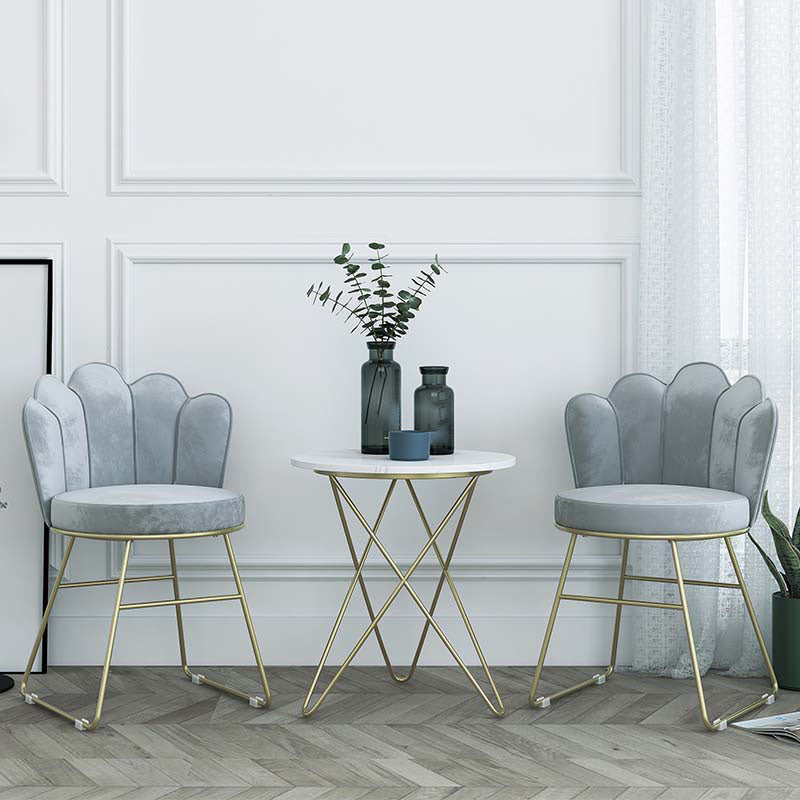 Scandinavian Upholstered Armless Dining Chairs Solid Back Chairs Clearhalo ' kitchen&dining_furn' 'Dining Chairs' 'Dining Tables & Seating' 'dining_chair' 'furn' 'furn_dining_chair' 'Furniture' 'furniture_dining_chair' 'Kitchen & Dining Furniture' 'kitchen' 4680364