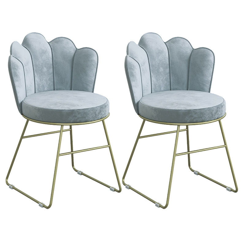 Scandinavian Upholstered Armless Dining Chairs Solid Back Chairs Grey 2 Piece Set Clearhalo ' kitchen&dining_furn' 'Dining Chairs' 'Dining Tables & Seating' 'dining_chair' 'furn' 'furn_dining_chair' 'Furniture' 'furniture_dining_chair' 'Kitchen & Dining Furniture' 'kitchen' 4680368