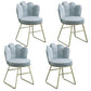 Scandinavian Upholstered Armless Dining Chairs Solid Back Chairs Grey 4 Piece Set Clearhalo ' kitchen&dining_furn' 'Dining Chairs' 'Dining Tables & Seating' 'dining_chair' 'furn' 'furn_dining_chair' 'Furniture' 'furniture_dining_chair' 'Kitchen & Dining Furniture' 'kitchen' 4680371