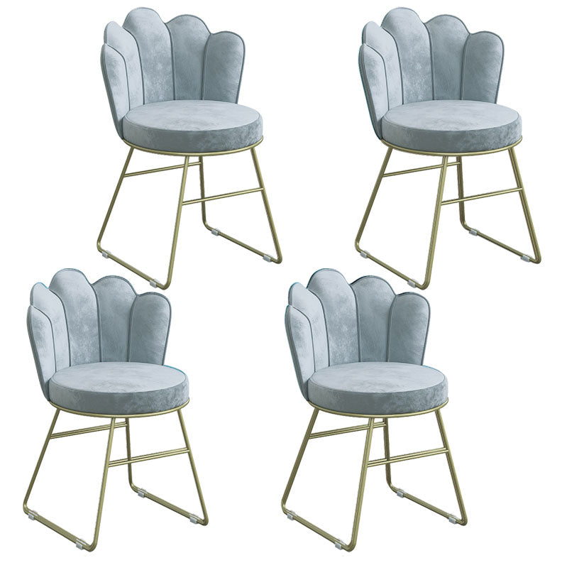Scandinavian Upholstered Armless Dining Chairs Solid Back Chairs Grey 4 Piece Set Clearhalo ' kitchen&dining_furn' 'Dining Chairs' 'Dining Tables & Seating' 'dining_chair' 'furn' 'furn_dining_chair' 'Furniture' 'furniture_dining_chair' 'Kitchen & Dining Furniture' 'kitchen' 4680371