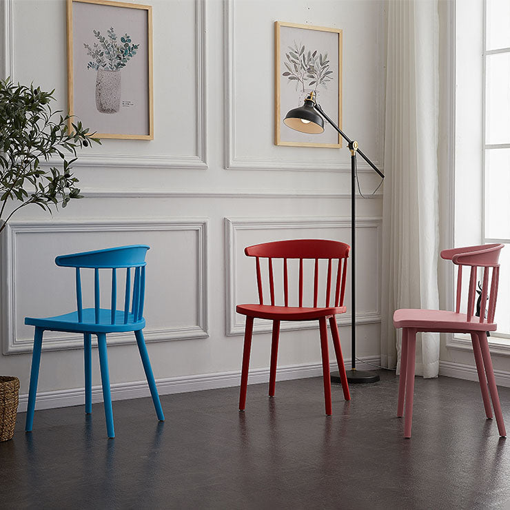 Modern Chairs Dining Armless Chairs with Plastic Legs for Kitchen Clearhalo ' kitchen&dining_furn' 'Dining Chairs' 'Dining Tables & Seating' 'dining_chair' 'furn' 'furn_dining_chair' 'Furniture' 'furniture_dining_chair' 'Kitchen & Dining Furniture' 'kitchen' 4680378