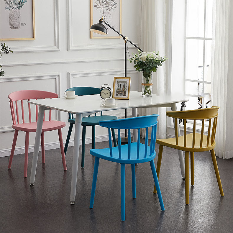 Modern Chairs Dining Armless Chairs with Plastic Legs for Kitchen Clearhalo ' kitchen&dining_furn' 'Dining Chairs' 'Dining Tables & Seating' 'dining_chair' 'furn' 'furn_dining_chair' 'Furniture' 'furniture_dining_chair' 'Kitchen & Dining Furniture' 'kitchen' 4680380