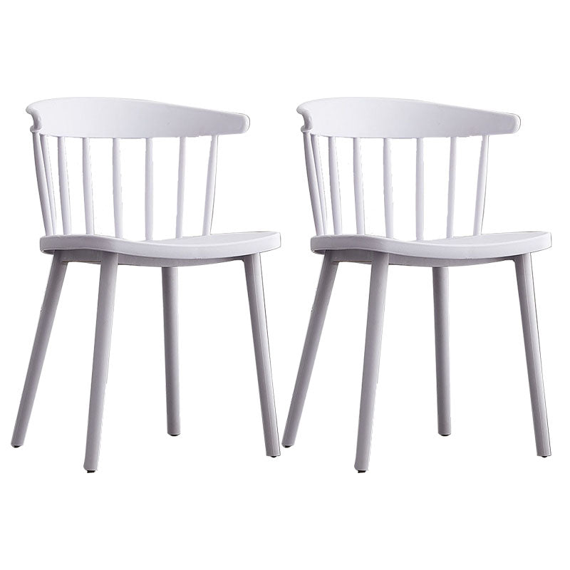 Modern Chairs Dining Armless Chairs with Plastic Legs for Kitchen White 2 Piece Set Clearhalo ' kitchen&dining_furn' 'Dining Chairs' 'Dining Tables & Seating' 'dining_chair' 'furn' 'furn_dining_chair' 'Furniture' 'furniture_dining_chair' 'Kitchen & Dining Furniture' 'kitchen' 4680381