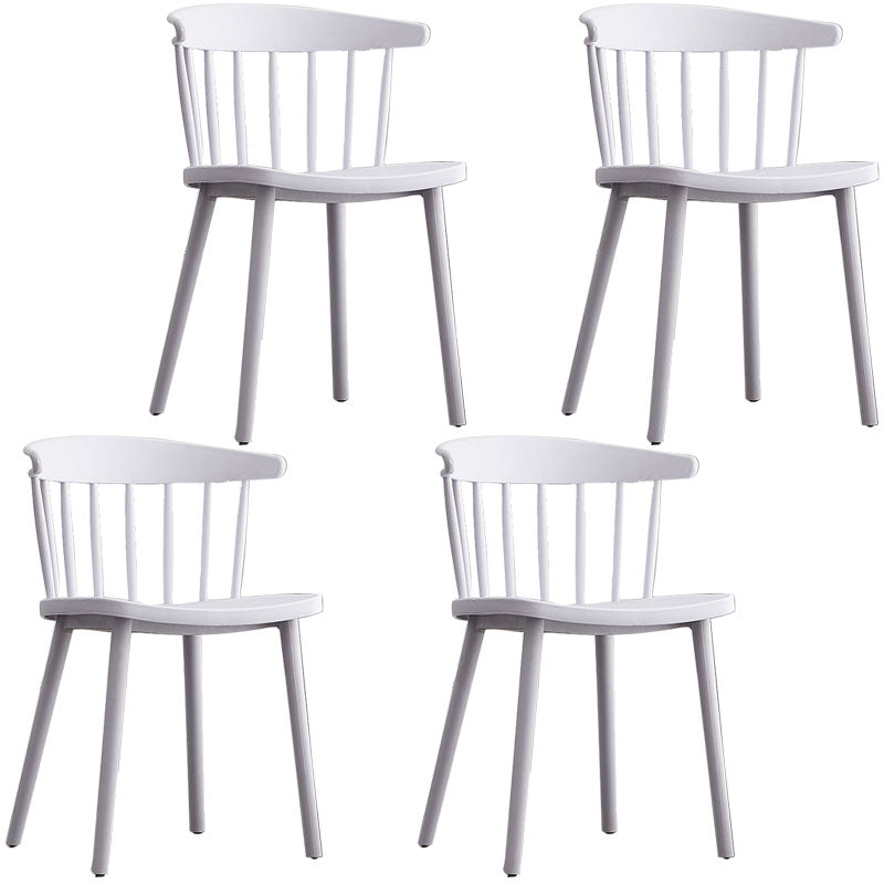 Modern Chairs Dining Armless Chairs with Plastic Legs for Kitchen White 4 Piece Set Clearhalo ' kitchen&dining_furn' 'Dining Chairs' 'Dining Tables & Seating' 'dining_chair' 'furn' 'furn_dining_chair' 'Furniture' 'furniture_dining_chair' 'Kitchen & Dining Furniture' 'kitchen' 4680383