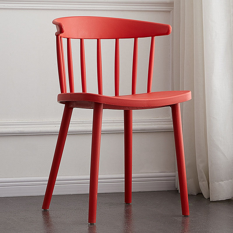 Modern Chairs Dining Armless Chairs with Plastic Legs for Kitchen Red 1 Piece Clearhalo ' kitchen&dining_furn' 'Dining Chairs' 'Dining Tables & Seating' 'dining_chair' 'furn' 'furn_dining_chair' 'Furniture' 'furniture_dining_chair' 'Kitchen & Dining Furniture' 'kitchen' 4680384