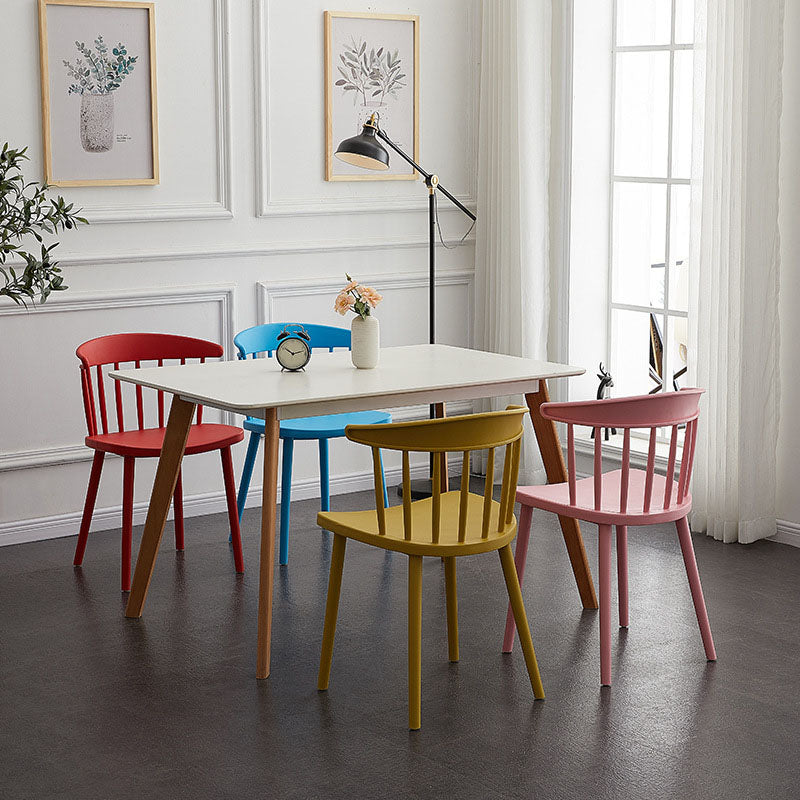 Modern Chairs Dining Armless Chairs with Plastic Legs for Kitchen Clearhalo ' kitchen&dining_furn' 'Dining Chairs' 'Dining Tables & Seating' 'dining_chair' 'furn' 'furn_dining_chair' 'Furniture' 'furniture_dining_chair' 'Kitchen & Dining Furniture' 'kitchen' 4680385