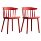 Modern Chairs Dining Armless Chairs with Plastic Legs for Kitchen Red 2 Piece Set Clearhalo ' kitchen&dining_furn' 'Dining Chairs' 'Dining Tables & Seating' 'dining_chair' 'furn' 'furn_dining_chair' 'Furniture' 'furniture_dining_chair' 'Kitchen & Dining Furniture' 'kitchen' 4680387
