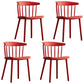 Modern Chairs Dining Armless Chairs with Plastic Legs for Kitchen Red 4 Piece Set Clearhalo ' kitchen&dining_furn' 'Dining Chairs' 'Dining Tables & Seating' 'dining_chair' 'furn' 'furn_dining_chair' 'Furniture' 'furniture_dining_chair' 'Kitchen & Dining Furniture' 'kitchen' 4680388