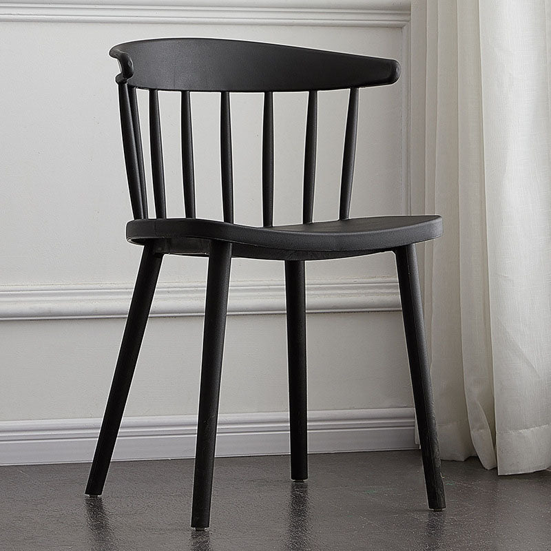 Modern Chairs Dining Armless Chairs with Plastic Legs for Kitchen Black 1 Piece Clearhalo ' kitchen&dining_furn' 'Dining Chairs' 'Dining Tables & Seating' 'dining_chair' 'furn' 'furn_dining_chair' 'Furniture' 'furniture_dining_chair' 'Kitchen & Dining Furniture' 'kitchen' 4680390