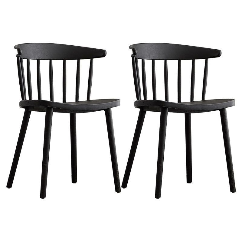 Modern Chairs Dining Armless Chairs with Plastic Legs for Kitchen Black 2 Piece Set Clearhalo ' kitchen&dining_furn' 'Dining Chairs' 'Dining Tables & Seating' 'dining_chair' 'furn' 'furn_dining_chair' 'Furniture' 'furniture_dining_chair' 'Kitchen & Dining Furniture' 'kitchen' 4680392