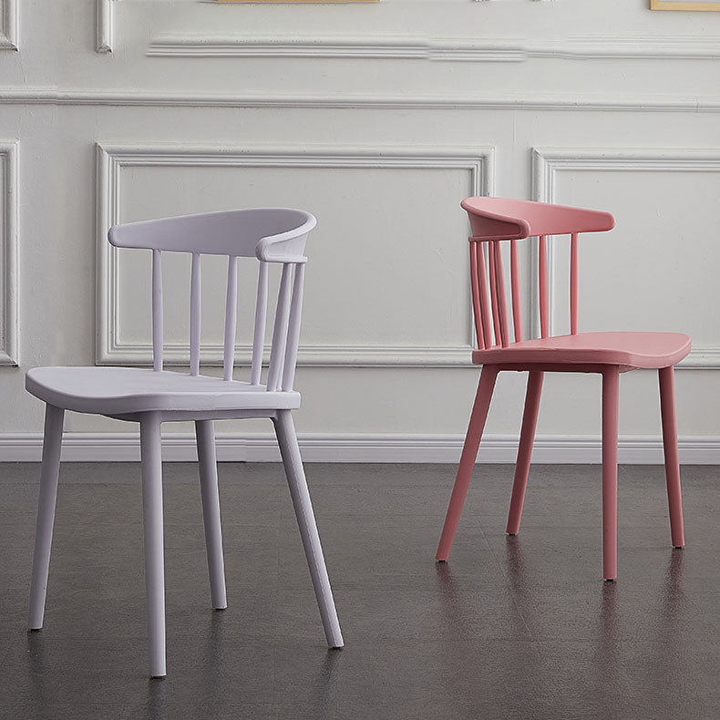 Modern Chairs Dining Armless Chairs with Plastic Legs for Kitchen Clearhalo ' kitchen&dining_furn' 'Dining Chairs' 'Dining Tables & Seating' 'dining_chair' 'furn' 'furn_dining_chair' 'Furniture' 'furniture_dining_chair' 'Kitchen & Dining Furniture' 'kitchen' 4680398