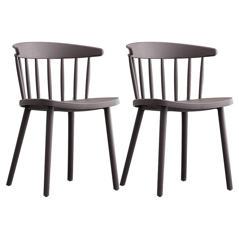 Modern Chairs Dining Armless Chairs with Plastic Legs for Kitchen Grey 2 Piece Set Clearhalo ' kitchen&dining_furn' 'Dining Chairs' 'Dining Tables & Seating' 'dining_chair' 'furn' 'furn_dining_chair' 'Furniture' 'furniture_dining_chair' 'Kitchen & Dining Furniture' 'kitchen' 4680403