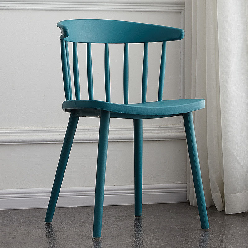 Modern Chairs Dining Armless Chairs with Plastic Legs for Kitchen Peacock Blue 1 Piece Clearhalo ' kitchen&dining_furn' 'Dining Chairs' 'Dining Tables & Seating' 'dining_chair' 'furn' 'furn_dining_chair' 'Furniture' 'furniture_dining_chair' 'Kitchen & Dining Furniture' 'kitchen' 4680405