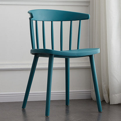 Modern Chairs Dining Armless Chairs with Plastic Legs for Kitchen Peacock Blue 1 Piece Clearhalo ' kitchen&dining_furn' 'Dining Chairs' 'Dining Tables & Seating' 'dining_chair' 'furn' 'furn_dining_chair' 'Furniture' 'furniture_dining_chair' 'Kitchen & Dining Furniture' 'kitchen' 4680405