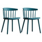 Modern Chairs Dining Armless Chairs with Plastic Legs for Kitchen Peacock Blue 2 Piece Set Clearhalo ' kitchen&dining_furn' 'Dining Chairs' 'Dining Tables & Seating' 'dining_chair' 'furn' 'furn_dining_chair' 'Furniture' 'furniture_dining_chair' 'Kitchen & Dining Furniture' 'kitchen' 4680406