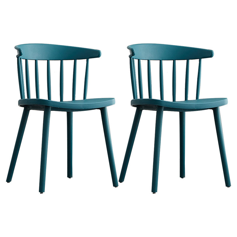 Modern Chairs Dining Armless Chairs with Plastic Legs for Kitchen Peacock Blue 2 Piece Set Clearhalo ' kitchen&dining_furn' 'Dining Chairs' 'Dining Tables & Seating' 'dining_chair' 'furn' 'furn_dining_chair' 'Furniture' 'furniture_dining_chair' 'Kitchen & Dining Furniture' 'kitchen' 4680406