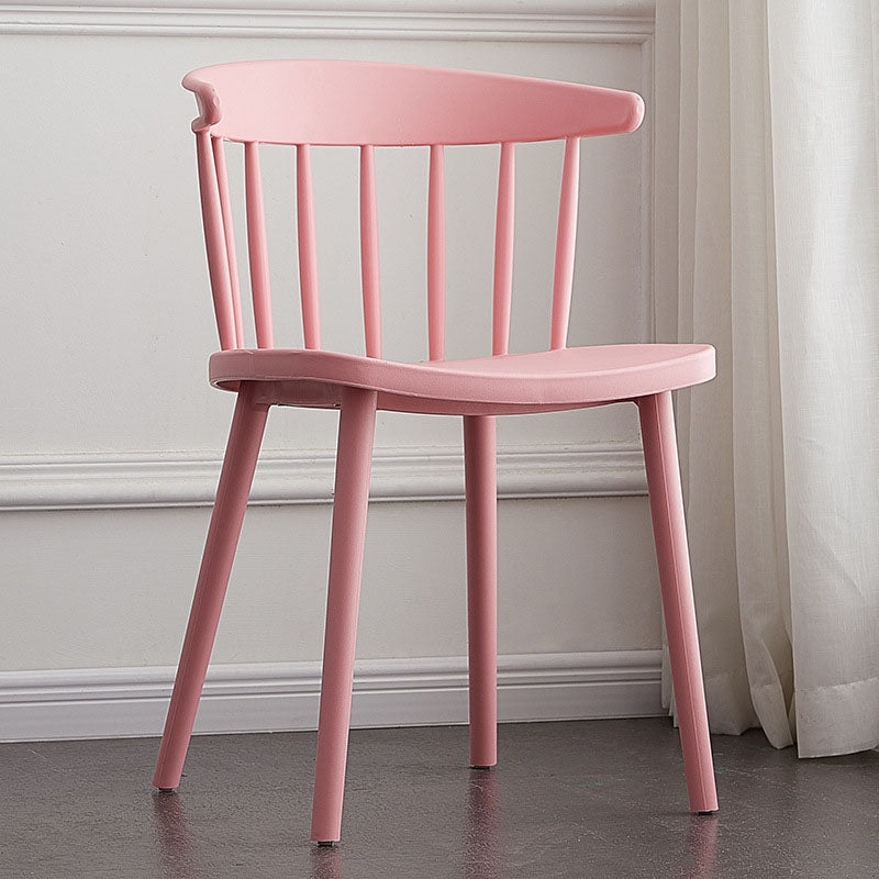 Modern Chairs Dining Armless Chairs with Plastic Legs for Kitchen Pink 1 Piece Clearhalo ' kitchen&dining_furn' 'Dining Chairs' 'Dining Tables & Seating' 'dining_chair' 'furn' 'furn_dining_chair' 'Furniture' 'furniture_dining_chair' 'Kitchen & Dining Furniture' 'kitchen' 4680408