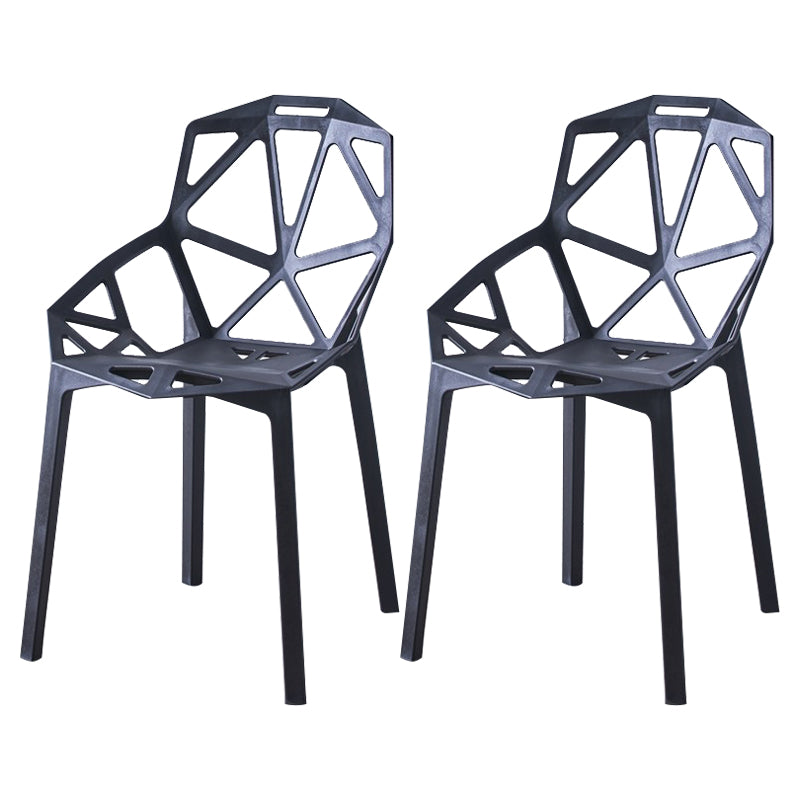 Modern Chairs Dining Arm Chairs with Plastic Legs for Kitchen Black Set of 2 Clearhalo ' kitchen&dining_furn' 'Dining Chairs' 'Dining Tables & Seating' 'dining_chair' 'Furniture' 'furniture_dining_chair' 'Kitchen & Dining Furniture' 'kitchen' 4680417