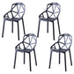 Modern Chairs Dining Arm Chairs with Plastic Legs for Kitchen Black Set of 4 Clearhalo ' kitchen&dining_furn' 'Dining Chairs' 'Dining Tables & Seating' 'dining_chair' 'Furniture' 'furniture_dining_chair' 'Kitchen & Dining Furniture' 'kitchen' 4680419