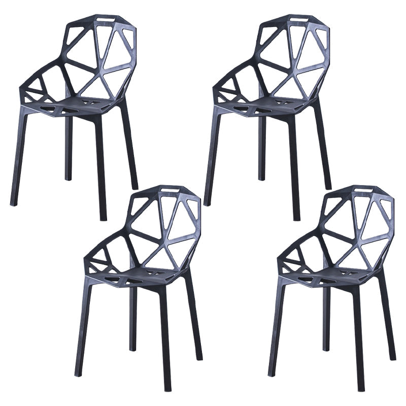 Modern Chairs Dining Arm Chairs with Plastic Legs for Kitchen Black Set of 4 Clearhalo ' kitchen&dining_furn' 'Dining Chairs' 'Dining Tables & Seating' 'dining_chair' 'Furniture' 'furniture_dining_chair' 'Kitchen & Dining Furniture' 'kitchen' 4680419