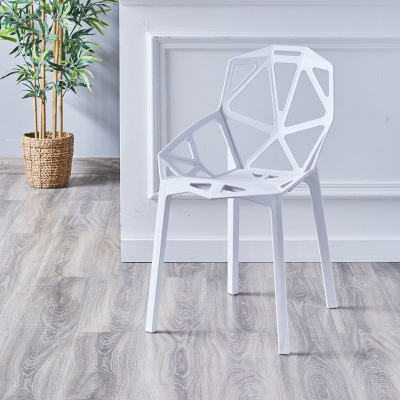Modern Chairs Dining Arm Chairs with Plastic Legs for Kitchen White 1 Piece Clearhalo ' kitchen&dining_furn' 'Dining Chairs' 'Dining Tables & Seating' 'dining_chair' 'Furniture' 'furniture_dining_chair' 'Kitchen & Dining Furniture' 'kitchen' 4680428