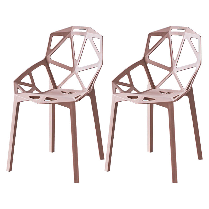 Modern Chairs Dining Arm Chairs with Plastic Legs for Kitchen Pink Set of 2 Clearhalo ' kitchen&dining_furn' 'Dining Chairs' 'Dining Tables & Seating' 'dining_chair' 'Furniture' 'furniture_dining_chair' 'Kitchen & Dining Furniture' 'kitchen' 4680436