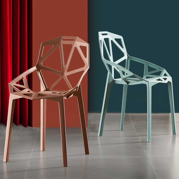 Modern Chairs Dining Arm Chairs with Plastic Legs for Kitchen Clearhalo ' kitchen&dining_furn' 'Dining Chairs' 'Dining Tables & Seating' 'dining_chair' 'Furniture' 'furniture_dining_chair' 'Kitchen & Dining Furniture' 'kitchen' 4680437