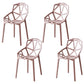 Modern Chairs Dining Arm Chairs with Plastic Legs for Kitchen Pink Set of 4 Clearhalo ' kitchen&dining_furn' 'Dining Chairs' 'Dining Tables & Seating' 'dining_chair' 'Furniture' 'furniture_dining_chair' 'Kitchen & Dining Furniture' 'kitchen' 4680438