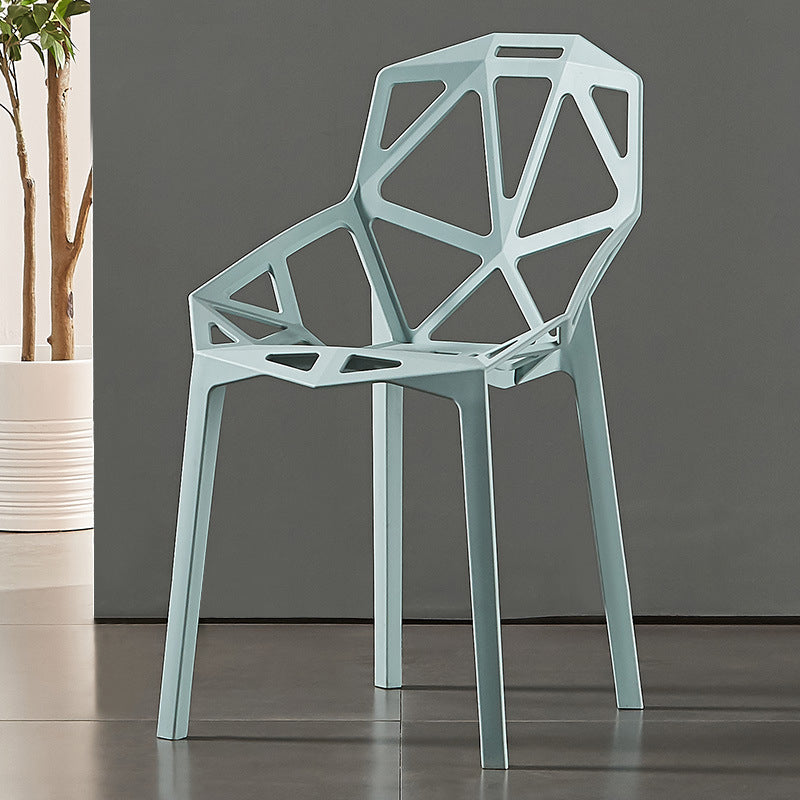 Modern Chairs Dining Arm Chairs with Plastic Legs for Kitchen Light Blue 1 Piece Clearhalo ' kitchen&dining_furn' 'Dining Chairs' 'Dining Tables & Seating' 'dining_chair' 'Furniture' 'furniture_dining_chair' 'Kitchen & Dining Furniture' 'kitchen' 4680447