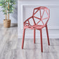 Modern Chairs Dining Arm Chairs with Plastic Legs for Kitchen Crimson 1 Piece Clearhalo ' kitchen&dining_furn' 'Dining Chairs' 'Dining Tables & Seating' 'dining_chair' 'Furniture' 'furniture_dining_chair' 'Kitchen & Dining Furniture' 'kitchen' 4680450