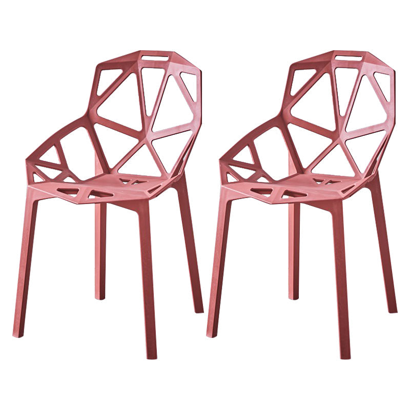 Modern Chairs Dining Arm Chairs with Plastic Legs for Kitchen Crimson Set of 2 Clearhalo ' kitchen&dining_furn' 'Dining Chairs' 'Dining Tables & Seating' 'dining_chair' 'Furniture' 'furniture_dining_chair' 'Kitchen & Dining Furniture' 'kitchen' 4680451