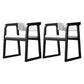 Scandinavian Wood Kitchen Dining Room Chair Open Back Arm Chair Off-White 2 Piece Set Black Clearhalo ' kitchen&dining_furn' 'Dining Chairs' 'Dining Tables & Seating' 'dining_chair' 'furn' 'furn_dining_chair' 'Furniture' 'furniture_dining_chair' 'Kitchen & Dining Furniture' 'kitchen' 4680469