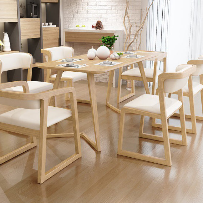 Scandinavian Wood Kitchen Dining Room Chair Open Back Arm Chair Clearhalo ' kitchen&dining_furn' 'Dining Chairs' 'Dining Tables & Seating' 'dining_chair' 'furn' 'furn_dining_chair' 'Furniture' 'furniture_dining_chair' 'Kitchen & Dining Furniture' 'kitchen' 4680480