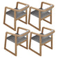 Scandinavian Wood Kitchen Dining Room Chair Open Back Arm Chair Dark Gray 4 Piece Set Natural Wood Clearhalo ' kitchen&dining_furn' 'Dining Chairs' 'Dining Tables & Seating' 'dining_chair' 'furn' 'furn_dining_chair' 'Furniture' 'furniture_dining_chair' 'Kitchen & Dining Furniture' 'kitchen' 4680481
