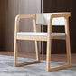 Scandinavian Wood Kitchen Dining Room Chair Open Back Arm Chair Off-White 1 Piece Natural Wood Clearhalo ' kitchen&dining_furn' 'Dining Chairs' 'Dining Tables & Seating' 'dining_chair' 'furn' 'furn_dining_chair' 'Furniture' 'furniture_dining_chair' 'Kitchen & Dining Furniture' 'kitchen' 4680482