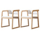 Scandinavian Wood Kitchen Dining Room Chair Open Back Arm Chair Off-White 2 Piece Set Natural Wood Clearhalo ' kitchen&dining_furn' 'Dining Chairs' 'Dining Tables & Seating' 'dining_chair' 'furn' 'furn_dining_chair' 'Furniture' 'furniture_dining_chair' 'Kitchen & Dining Furniture' 'kitchen' 4680483