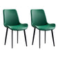 Industrial Arm Solid Back Dining Side Chair Faux Leather Side Chair Blackish Green 2 Piece Set Clearhalo ' kitchen&dining_furn' 'Dining Chairs' 'Dining Tables & Seating' 'dining_chair' 'furn' 'furn_dining_chair' 'Furniture' 'furniture_dining_chair' 'Kitchen & Dining Furniture' 'kitchen' 4680499