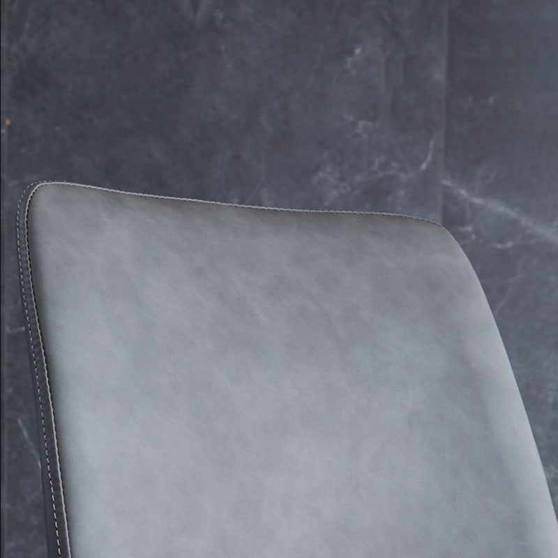 Industrial Arm Solid Back Dining Side Chair Faux Leather Side Chair Clearhalo ' kitchen&dining_furn' 'Dining Chairs' 'Dining Tables & Seating' 'dining_chair' 'furn' 'furn_dining_chair' 'Furniture' 'furniture_dining_chair' 'Kitchen & Dining Furniture' 'kitchen' 4680506