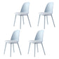 Scandinavian Armless Plastic Side Chair Solid Back Chair for Home Blue 4 Piece Set Clearhalo ' kitchen&dining_furn' 'Dining Chairs' 'Dining Tables & Seating' 'dining_chair' 'furn' 'furn_dining_chair' 'Furniture' 'furniture_dining_chair' 'Kitchen & Dining Furniture' 'kitchen' 4680515