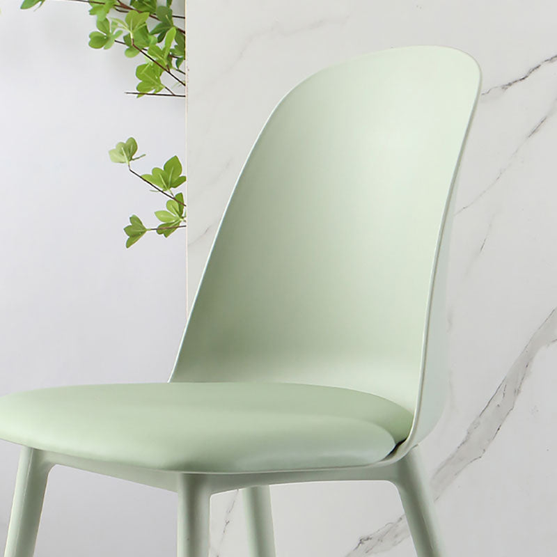 Scandinavian Armless Plastic Side Chair Solid Back Chair for Home Clearhalo ' kitchen&dining_furn' 'Dining Chairs' 'Dining Tables & Seating' 'dining_chair' 'furn' 'furn_dining_chair' 'Furniture' 'furniture_dining_chair' 'Kitchen & Dining Furniture' 'kitchen' 4680523