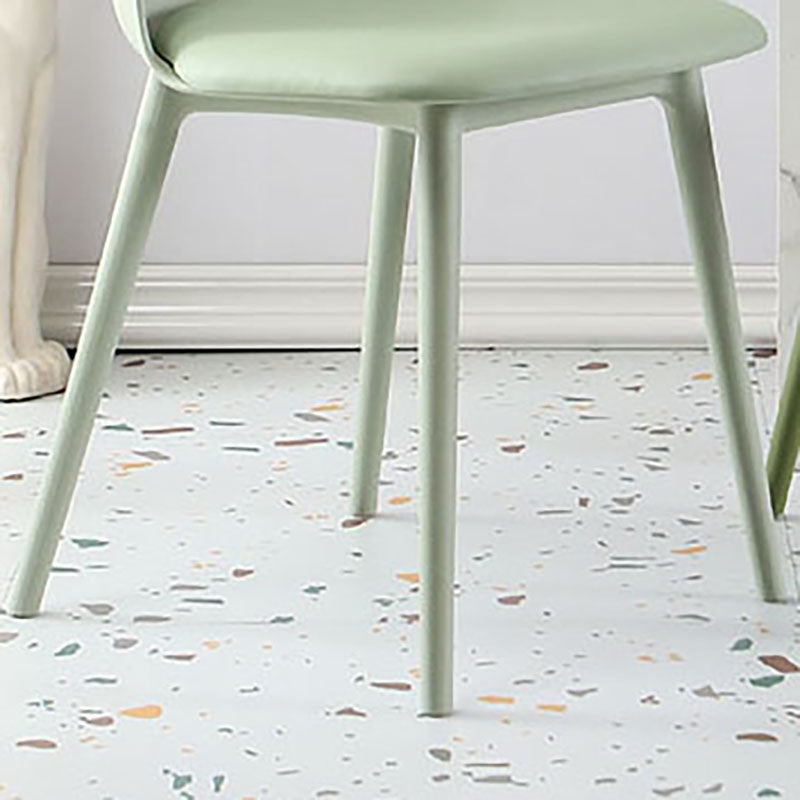 Scandinavian Armless Plastic Side Chair Solid Back Chair for Home Clearhalo ' kitchen&dining_furn' 'Dining Chairs' 'Dining Tables & Seating' 'dining_chair' 'furn' 'furn_dining_chair' 'Furniture' 'furniture_dining_chair' 'Kitchen & Dining Furniture' 'kitchen' 4680527
