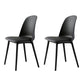 Scandinavian Armless Plastic Side Chair Solid Back Chair for Home Black 2 Piece Set Clearhalo ' kitchen&dining_furn' 'Dining Chairs' 'Dining Tables & Seating' 'dining_chair' 'furn' 'furn_dining_chair' 'Furniture' 'furniture_dining_chair' 'Kitchen & Dining Furniture' 'kitchen' 4680531