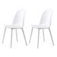 Scandinavian Armless Plastic Side Chair Solid Back Chair for Home White 2 Piece Set Clearhalo ' kitchen&dining_furn' 'Dining Chairs' 'Dining Tables & Seating' 'dining_chair' 'furn' 'furn_dining_chair' 'Furniture' 'furniture_dining_chair' 'Kitchen & Dining Furniture' 'kitchen' 4680537