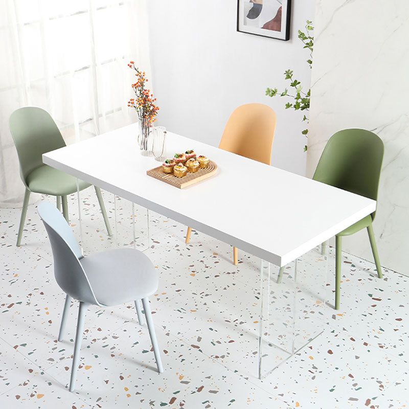 Scandinavian Armless Plastic Side Chair Solid Back Chair for Home Clearhalo ' kitchen&dining_furn' 'Dining Chairs' 'Dining Tables & Seating' 'dining_chair' 'furn' 'furn_dining_chair' 'Furniture' 'furniture_dining_chair' 'Kitchen & Dining Furniture' 'kitchen' 4680538