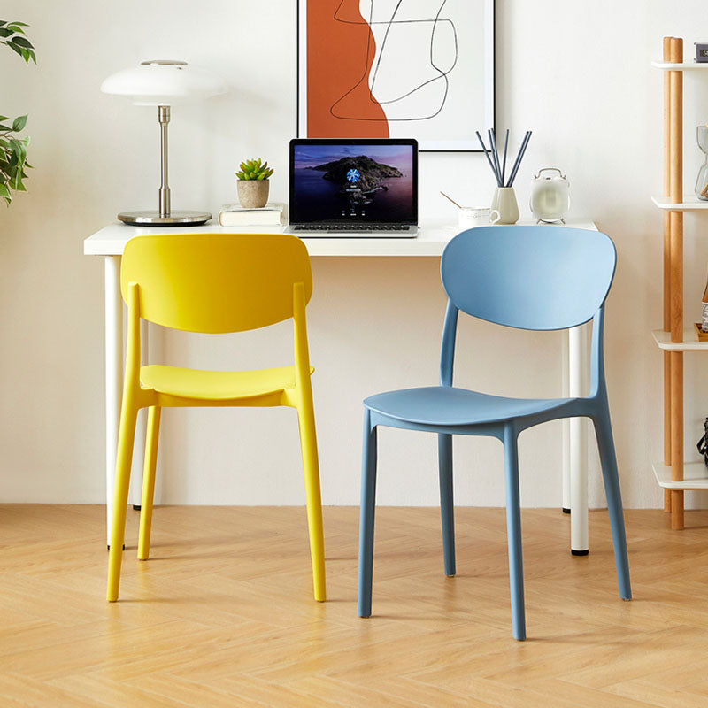 Modern Stackable Chair Dining Armless Chairs with Plastic Legs for Kitchen Clearhalo ' kitchen&dining_furn' 'Dining Chairs' 'Dining Tables & Seating' 'dining_chair' 'furn' 'furn_dining_chair' 'Furniture' 'furniture_dining_chair' 'Kitchen & Dining Furniture' 'kitchen' 4680550