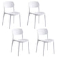 Modern Stackable Chair Dining Armless Chairs with Plastic Legs for Kitchen White 4 Piece Set Clearhalo ' kitchen&dining_furn' 'Dining Chairs' 'Dining Tables & Seating' 'dining_chair' 'furn' 'furn_dining_chair' 'Furniture' 'furniture_dining_chair' 'Kitchen & Dining Furniture' 'kitchen' 4680555